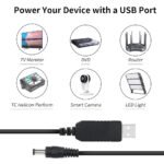 ⁦باور سبلاي USB من بوست لاين، تيار مستمر 5 فولت الى تيار مستمر 12 فولت، كابل خرج سلك طاقة 1 امبير 2 امبير عالي الجودة / للراوتر⁩ - الصورة ⁦5⁩