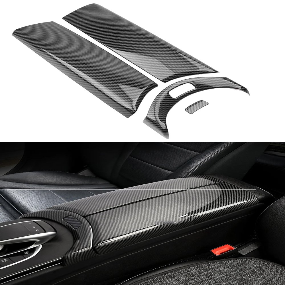 SDhjwdgwhqjgdywqdtgyuwqgdwq Car armrest cover (centre console) compatible with C & GLC Class / Carbon color - Image 1