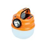Rechargeable emergency flashlight - charged via USB 80 watts with a solar cell / Model HB-V80 Orange