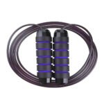 حبل القفز للتمارين واللياقة البدنية عالي الجودة مناسب للرجال والنساء / موديل BRR50 - لون اسود * ازرق