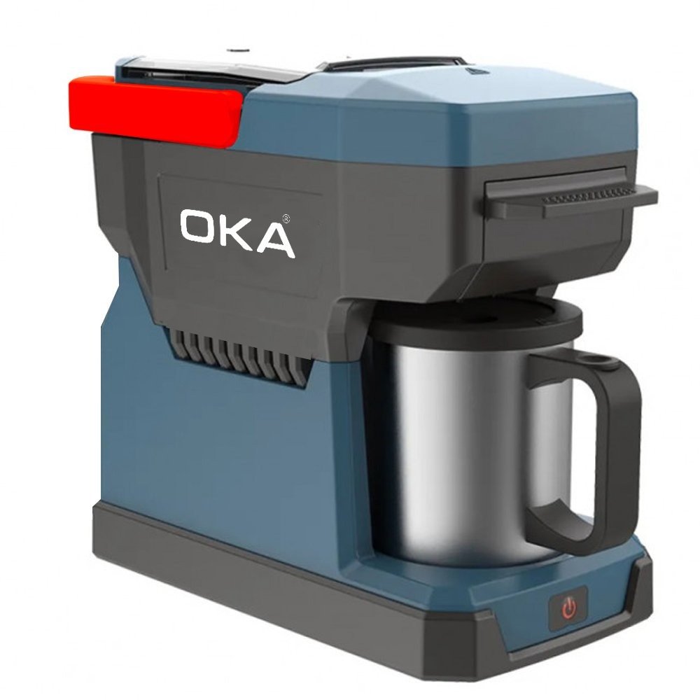 dqw456df4qw564de5qw4d56qw Coffee Machine Capsule – ground coffee from OKA / Model OKA A88 Battery operated - الصورة 1