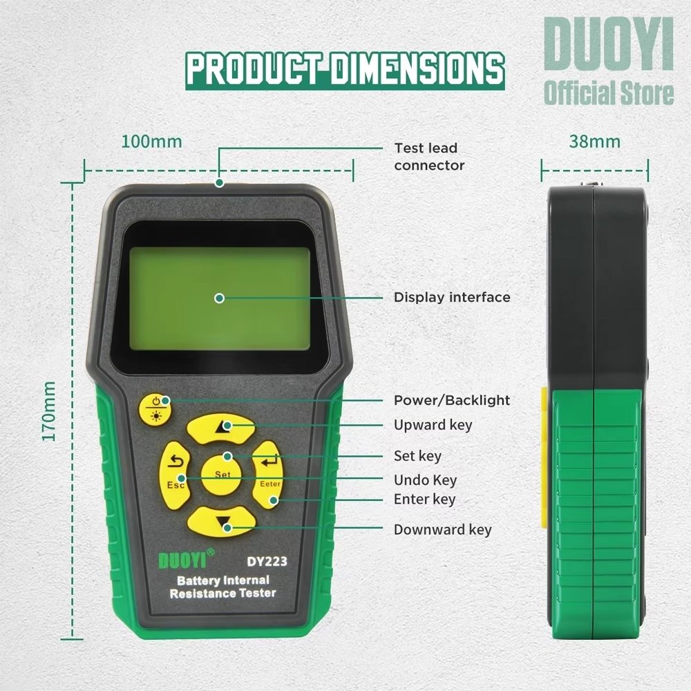 gfdhdfghdfghhfgd Battery Internal Resistance Tester Model / DY223 - Image 8