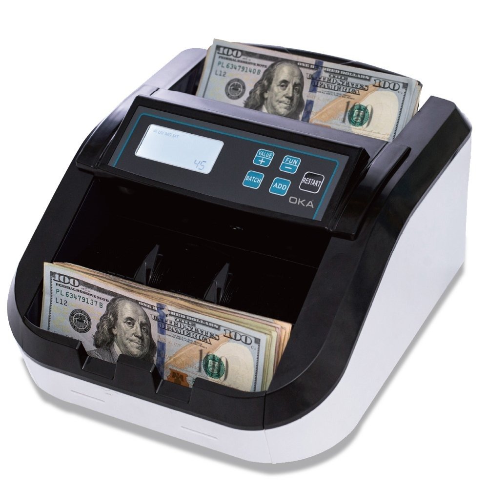 qwd4eqw564de56qw4drqw45edqw564 OKA Money Counting Machine with Denomination Adder – External Digital Display / Model OKA-3100 - Image 1