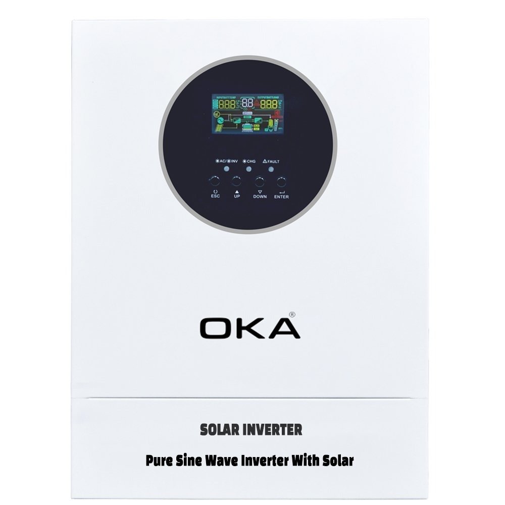 wqd1wq2f1dwe21fe2w3f12re4fw65س Oka Power Inverter to operate home appliances in case of power outage or solar energy 11000 VA – 11000 Watt / Model Oka 11000P - Image 1