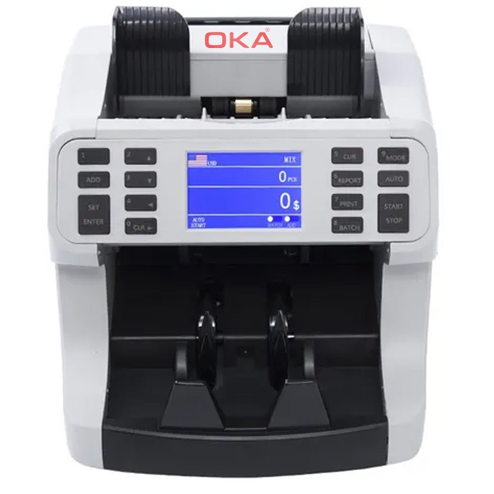 ثق415ثص4ق56ثص45ب4قثص564ق56ثص4ق56 OKA money sorting, counting and counterfeit detection machine with an internal printer for printing the money report (Egypt – Dollar – Euro ) / Model OKA-880P - Image 5