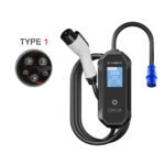 Oka Portable Electric Vehicle Charger (EV Charger) TYPE1 Dustproof and Water Spray Proof Wi-Fi 32A 7kW / Model TAP 32