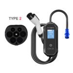 Oka Portable Electric Vehicle Charger (EV Charger) TYPE2 Dustproof and Water Spray Proof Wi-Fi 32A 7kW / Model TAP 32