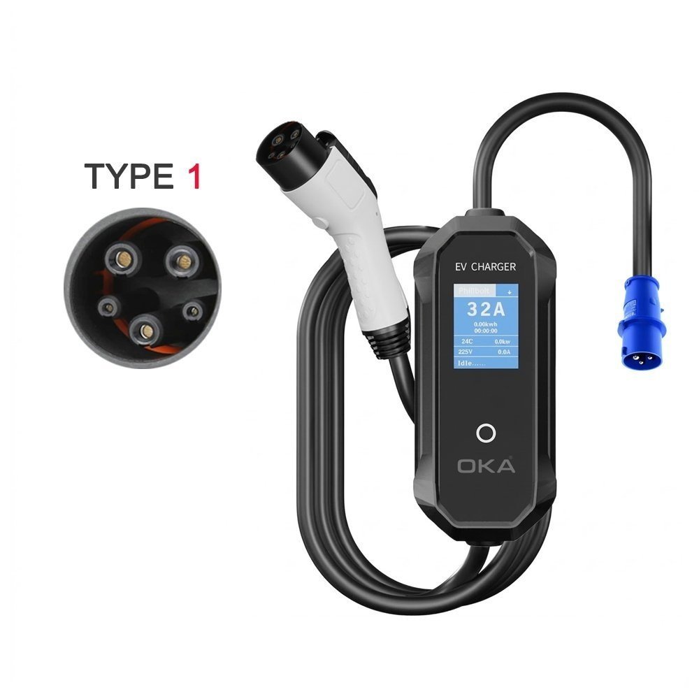 _D8_A8_D9_84_D9_8A_D8_B3_D8_B3_D8_B3_D8_B3_D8_B3_D8_B3_D8_B3_D8_B3_D8_B3 Oka Portable Electric Vehicle Charger (EV Charger) TYPE1 Dustproof and Water Spray Proof Wi-Fi 32A 7kW / Model TAP 32 - Image 1
