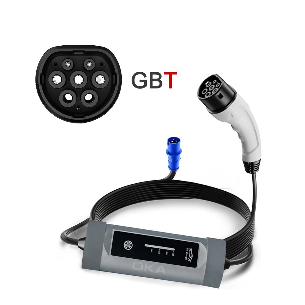 Untitled-1 Oka Portable Electric Vehicle (EV) Charger GBT, Dustproof and Water Spray Resistant, 32 Amp, 7Kw - Image 1
