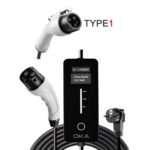 Oka Portable Electric Vehicle (EV) Charger TYPE1, Dustproof and Water Spray Resistant, 16Amp, 3.5Kw/ Model:TurboVolt