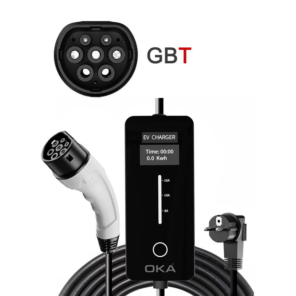 Untitled-1 Oka Portable Electric Vehicle (EV) Charger GBT, Dustproof and Water Spray Resistant, 16Amp, 3.5Kw/ Model:TurboVolt - Image 1