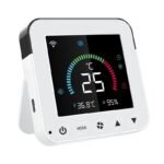 Universal Smart Thermostat for Remote Control of Air Conditioner with Color Backlight LCD Display and Temperature and Humidity