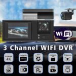 Smart Dash Cam with 3 shooting directions, 2.0-inch HD screen, supports continuous loop recording and memory cards up to 128GB with auto power on/off function - Image 4