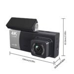 Smart Dash Cam with 3 shooting directions, 2.0-inch HD screen, supports continuous loop recording and memory cards up to 128GB with auto power on/off function - Image 5