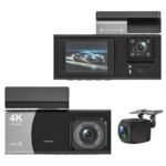 Smart Dash Cam with 3 shooting directions, 2.0-inch HD screen, supports continuous loop recording and memory cards up to 128GB with auto power on/off function - Image 2
